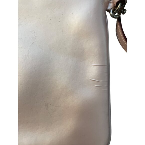 Coach Pale Pink Leather Wristlet Pouch Clutch - Picture 6 of 8